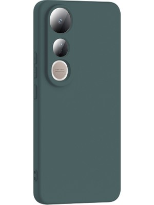 Adige Vivo V50 Lite Uyumlu Kılıf Lansman Içi Kadife Silikon Yeşil