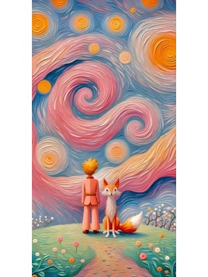 Pembe Küçük Prens Pixart Sanat Elmas Mozaik Tablo 40X60