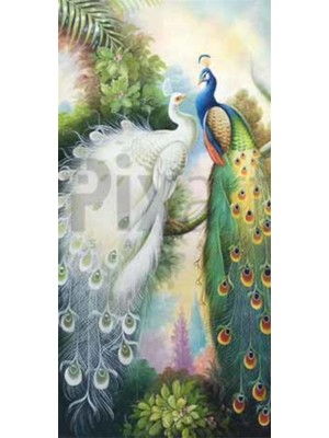 PixArt Iki Tavus Kusu 37 x 69 Elmas Mozaik Tablo