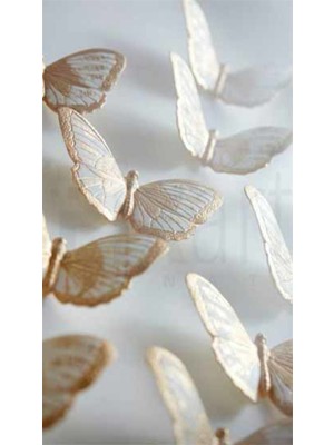 PixArt Beyaz Kelebekler 37 x 69 Elmas Mozaik Tablo