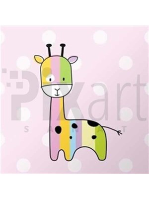 Pix Art Sanat Renkli Minik Zürafa Pixart Sanat  Elmas Mozaik Tablo Diamond Türkiye  45*45