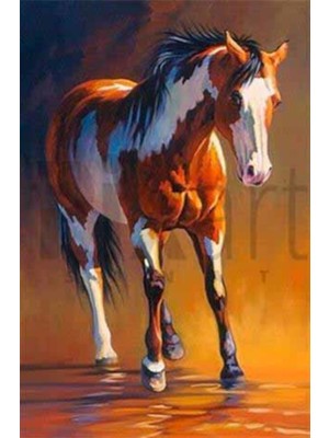 Pix Art Sanat Yamalı At  Pixart Sanat  Elmas Mozaik Tablo Diamond Türkiye 42*62