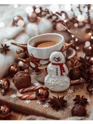 PixArt Kis Kahvesi 41 x 51 Elmas Mozaik Tablo