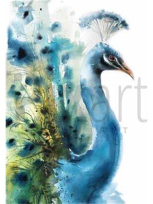Pix Art Sanat Mavi Tavuskuşu  Pixart Sanat Elmas Mozik Tablo Daimond Türkiye  48*68