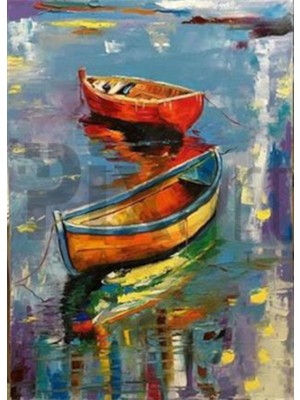 Pix Art Sanat Leonid Afremov Kayığı Pixart Sanat  Elmas Mozaik Tablo Diamond Türkiye  40 x 55 cm