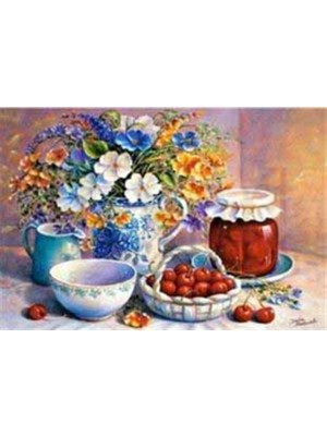 Kavonazdaki Vişne Reçeli Pixart Sanat Elmas Mozaik Tablo Diamond Türkiye 75*50