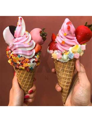 PixArt Bir Cift Dondurma 51 x 61 Elmas Mozaik Tablo