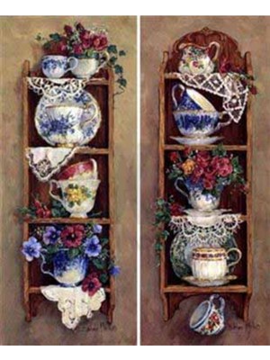 Raftaki Fincalar Pixart Sanat Elmas Mozaik Tablo Diamond Türkiye  46*56