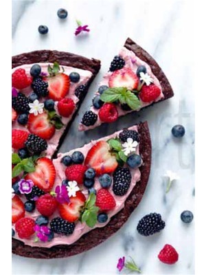 PixArt Orman Meyveli Pasta 56 x 74 Elmas Mozaik Tablo