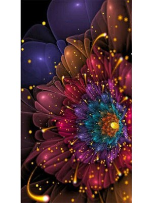 PixArt Soyut Cicek Desen 40 x 60 Elmas Mozaik Tablo