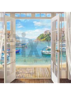 Pix Art Sanat Gün Işığında Deniz Pixart Sanat Elmas Mozaik Tablo Diamond Türkiye 55 x 55 cm