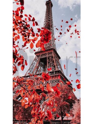 PixArt Sonbaharda Eyfel Kulesi 40 x 60 Elmas Mozaik Tablo