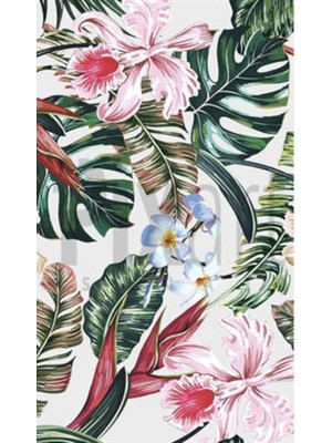 PixArt Cicekli Hawai Desen 40 x 60 Elmas Mozaik Tablo