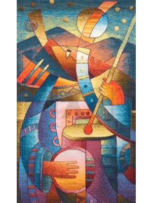 Pix Art Sanat Enstrüman Görünümlü Desen Pixart Sanat Elmas Mozaik Tablo Diamond Türkiye 40*66