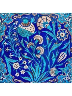 Pix Art Sanat Mavi Çini Desen Pixart Sanat Elmas Mozaik Tablo Diamond Türkiye 38*38