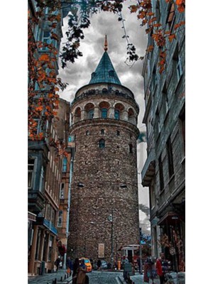 PixArt Sonbahar ve Galata Kulesi 37 x 69 Elmas Mozaik Tablo