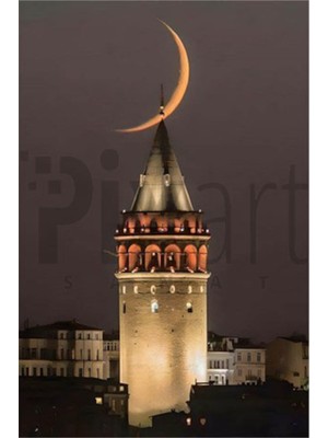 PixArt Galata Kulesi Ve Hilal 40 x 60 Elmas Mozaik Tablo