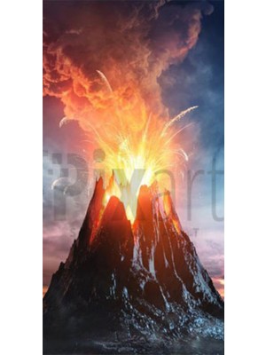 PixArt Volkan Patlamasi 37 x 69 Elmas Mozaik Tablo