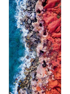 PixArt Kirmizi Sahil 37 x 69 Elmas Mozaik Tablo