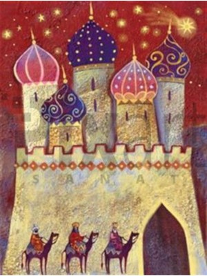 Oryantal Gece Pixart Sanat  Elmas Mozaik Tablo Diamond Türkiye   48*64