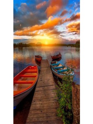 PixArt Gol Kenari Tekneler 38 x 69 Elmas Mozaik Tablo