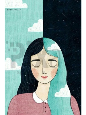 PixArt Iki Sacli Kiz 40 x 60 Elmas Mozaik Tablo