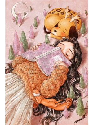 PixArt Kitap Seven Kadin 43 x 50 Elmas Mozaik Tablo