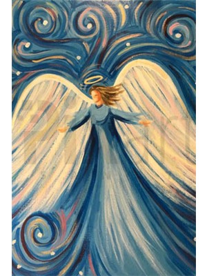 PixArt Melek Kadin 40 x 50 Elmas Mozaik Tablo