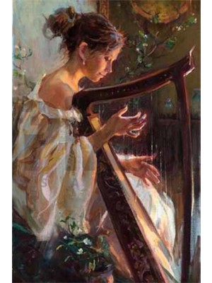 PixArt Arp Calan Guzel Kadin 40 x 60 Elmas Mozaik Tablo