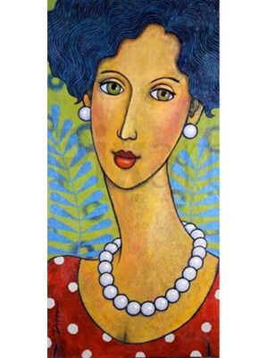 PixArt Inci Kolyeli Kadin Elmas Mozaik Tablo