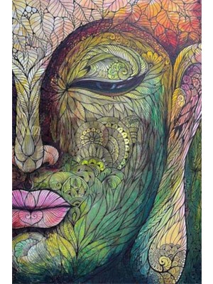 PixArt Desenli Soyut Kadin 40 x 50 Elmas Mozaik Tablo