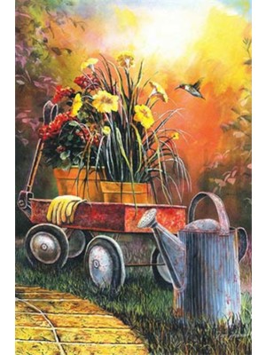 PixArt Cicek Arabasi 40 x 50 Elmas Mozaik Tablo