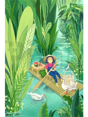 PixArt Golde Gezintiye Cikan Kadin 40 x 60 Elmas Mozaik Tablo