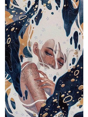 PixArt Beyaz Sacli Kadin 40 x 60 Elmas Mozaik Tablo