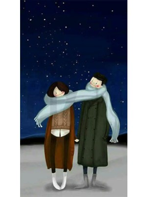 PixArt Usuyen Cift 38 x 69 Elmas Mozaik Tablo