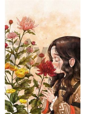 PixArt Cicek Koklayan Kadin 40 x 50 Elmas Mozaik Tablo