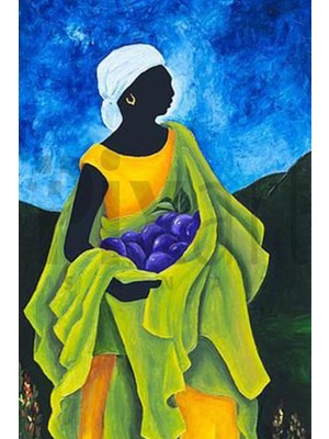 PixArt Patricia Brintle Cayemite Toplayan Kadin 30 x 60 Elmas Mozaik Tablo