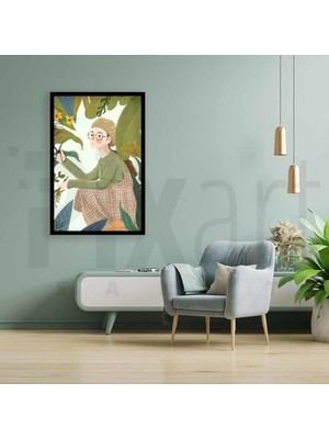 PixArt Agac Budayan Kadin 40 x 60 Elmas Mozaik Tablo