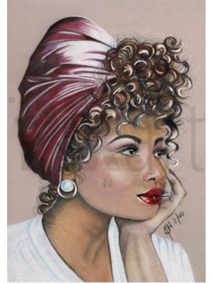 PixArt Kivircik Sacli Kadin 43 x 50 Elmas Mozaik Tablo