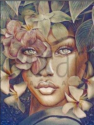 Pix Art Sanat Çiçek Gözlü Kız Pixart Sanat  Elmas Mozaik Tablo Diamond Türkiye 46 x 58 cm