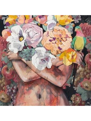 Pix Art Sanat Kadın ve Çiçek Pixart Sanat  Elmas Mozaik Tablo Diamond Türkiye 56 x 56 cm