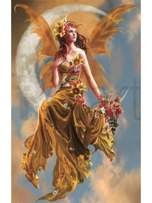 Pix Art Sanat Kahverengi Peri Pixart Sanat Elmas Mozaik Tablo Diamond Türkiye 40*60