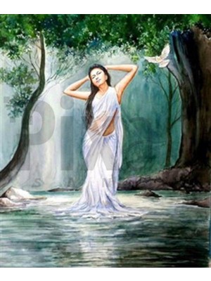 Pix Art Sanat Büyülü Su ve Kadın Pixart Sanat Elmas Mozaik Tablo Diamond Türkiye 58*68