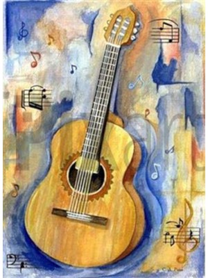 Pix Art Sanat Gitar Pixart Sanat Elmas Mozaik Tablo Diamond Türkiye 45*60