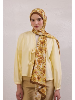 Sunflower Desen Rami Şal Kahve