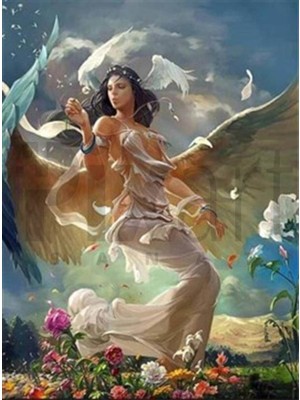 Pix Art Sanat Çiçeklerin Içindeki Peri Pixart Sanat Elmas Mozaik Tablo Diamond Türkiye 45*60