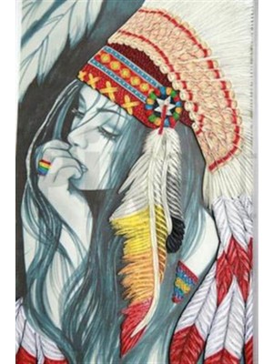 Pix Art Sanat Kızıldereli Kız Pixart Sanat Elmas Mozaik Tablo Diamond Türkiye  41 x 61 cm