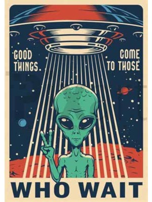 PixArt Uzayli Retro Poster 40 x 60 Elmas Mozaik Tablo