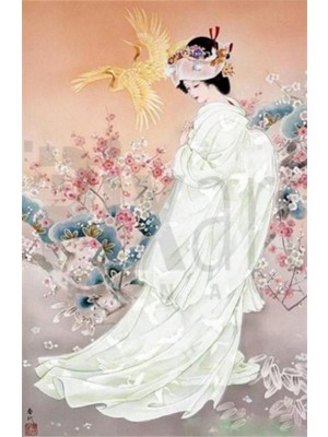 PixArt Japon Sanati 38 x 69 Elmas Mozaik Tablo