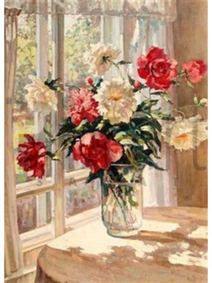 Pix Art Sanat Camın Önündeki Bahar Pixart Sanat Elmas Mozaik Tablo Diamond Türkiye 53*73